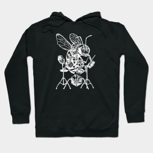 SEEMBO Bee Playing Drums Drummer Drumming Musician Fun Band Hoodie